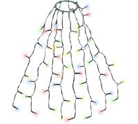SALCAR 48 LED Christmas Tree Lights with Timer, 0.6m x 8 Strands Fairy String Lights for Indoor & Outdoor Xmas Decorations, Easy to Set Up - Multicoloured