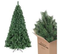 SALCAR 8ft Artificial Christmas Tree - Full & Realistic 240cm Xmas Tree with Sturdy Metal Stand, Perfect for Homes, Offices, Large Spaces & Holiday Celebrations