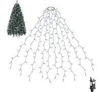 SALCAR Artificial Christmas Tree Lights 3m x 10 Strands, LED Fairy String Lights with 350 Cold White LEDs, Mains Powered, 8 Modes, Waterproof Xmas Lights for 7ft, 8ft, 10ft & 12ft Trees