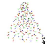 SALCAR Christmas Lights, Christmas Tree Lights Outdoor IP44 Multicolour1.5m | 200 LED with 8 strands, 8 modes with timer & memory, IP44 waterproof indoor, outdoor, Christmas decorations for 4-8ft Tree