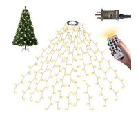 SALCAR Christmas Tree Lights, 2m x 12 Strands 420 LED Fairy Light String for 6-8ft Xmas Trees, Remote Control with 8 Modes, Timer, Memory & Adjustable Brightness, Easy Assemble for Indoor & Outdoor