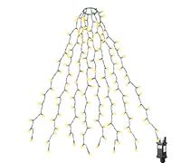SALCAR Christmas Tree Lights, 2m x 8 Strands 280 LED Fairy Lights for 6-8ft Christmas Tree, Easy to Install, Indoor & Outdoor Decoration, 8 Modes, Warm White
