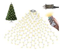 SALCAR Christmas Tree Lights, 3m x 14 Strands 490 LED Fairy Lights for 7-12ft Xmas Trees, Remote Control with 8 Modes, Timer, Memory, Adjustable Brightness Xmas Decorations, Warm White