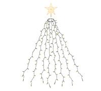 SALCAR Christmas Tree Lights with Topper Star, 2m x 8 Strands 290 LEDs Fairy Lights for 6-8ft Christmas Tree, Easy to Install Tree Decoration Lights with 8 Modes Memory Timer Function, Warm White