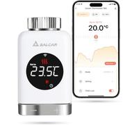SALCAR WiFi Thermostat TRV801W Thermostatic Head Compatible with Amazon Alexa & Google Assistant Programmable Tuya Thermostat Radiator, No Gateway Required