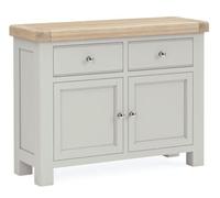 Salcombe Grey Oak 2 Door Small Sideboard - 110cm