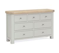 Salcombe Grey Oak 3+4 Drawer Wide Chest