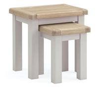 Salcombe Grey Oak Nest of 2 Tables