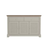 GFW Salcombe Large Sideboard Light Grey, Grey