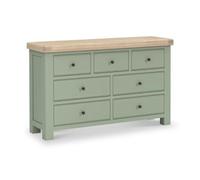 Salcombe Sage Oak 3+4 Drawer Wide Chest
