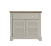 GFW Salcombe Compact Sideboard Light Grey, Grey