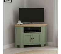Salcombe TV Unit - 2 Door Corner - Sage Oak