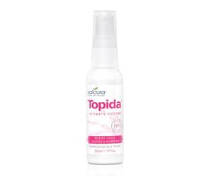 Salcura Natural Skin Therapy, Topida Essential Oil Intimate Hygiene Spray Contains, Safflower, Rosehip, Vitamin E. Perfect For Anyone Prone To Thrush, Vaginal Discomfort & Irritation Or Soreness 50ml