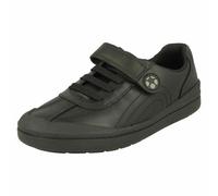 Boys Clarks 'Rock Pass' T & K Black Leather School Shoes