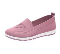 Sale Clearance Womens Slip On Trainers Casual Non-Slip Low Top Solid Color Sneakers Soft Sole Running Shoes Breathable Mesh Orthopedic Shoes Lightweight Wide Fit Wedge Pink