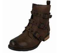 SALE Ladies F5R1019 Buckle Fastening Winter Boots By Spot On Sale Price £15.00