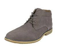 Malvern Mens Lace Up Ankle Boots - Grey Suede - UK Size 8 - EU Size 42 - US Size 9