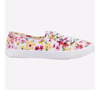 Rocket Dog Womenss Chow Margate Floral Pumps in White Textile - Size UK 3