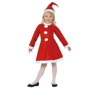 SALE Smiffys Budget Santa Girl Christmas Fancy Dress Costume & Hat