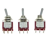 SALECOM 3X DPDT 3 Position ON Off ON Guitar Mini Toggle Switch Car/Boat Switches
