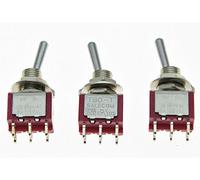 SALECOM 3x DPDT 6 Pin 2 Position ON ON Guitar Mini Toggle Switch Car/Boat Switches