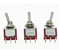 SALECOM 3x DPDT 6 Pin 3 Position ON/ON/ON Guitar Mini Toggle Switch Car/Boat Switches