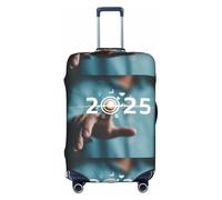Salelf 2025 Virtual Screen for Luggage Cover Washable Elasticated Suitcase Covers TSA Approved Stylish Dust and Scratch Resistant Case Protector for Kids and Adults, White, X-Large