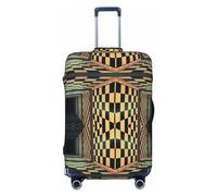 Salelf 3d Abstract Chess Board Luggage Cover Washable Elasticated Luggage Covers for Suitcase TSA Approved Stylish Scratch Resistant Luggage Case Protector, Black, M (22.8-25 in suitcase)