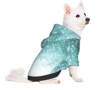 Salelf Abstract Bokeh Lights for Small Dog Hoodie for Winter Fall, Warm Polyester Puppy Clothes with Hood, Soft Cozy Dog Sweater for Small Breeds, Cold Weather Pet Apparel