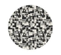 Salelf Abstract Broken Pattern for Round Mouse Pad with Stitched Edge Premium-Textured Waterproof Non-Slip Rubber Base Desktop Protection Mat Diameter 8.7 inches