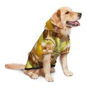Salelf Action Plan 2025 for Dog Hoodie Sweatshirt for Large Dogs, Winter Warm Fleece Lined Polyester Jacket for German Shepherd Golden Retriever, Reflective Strips for Night Walk