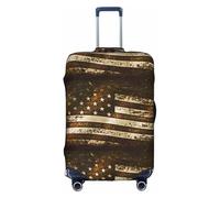 Salelf American Antique Flag1 Luggage Cover Washable Elastic TSA Approved Stylish Dust and Scratch Resistant for Kids and Adults, White/Opulent Garden, L
