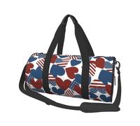 Salelf American Flag Heart Symbol for Duffle Bag, Waterproof Large Duffle Bag, Weekender Bag, Gym Bag, Sports Bag, Overnight Bag