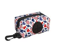 Salelf American Independence Day for Dog Poop Bag Holder for Leash Doggie Waste Bag Dispenser with Carabiner Clip Soft Fabric Zipper Small Doggy Puppy Pouch