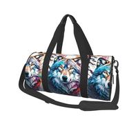 Salelf Animal Forest Wolves for Duffle Bag, Waterproof Large Duffle Bag, Weekender Bag, Gym Bag, Sports Bag, Overnight Bag