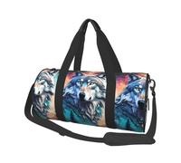 Salelf Animal Forest Wolves2 for Duffle Bag, Waterproof Large Duffle Bag, Weekender Bag, Gym Bag, Sports Bag, Overnight Bag