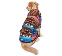 Salelf Animals On Noah's Ark Dog Hoodie Security Dog Hoodie Sweater with Pocket and Leash Hole Warm Pet Clothes Dog Winter Sweatshirt for Medium Large Dogs