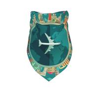 Salelf Around The Planet Dog Bandana Premium Durable Triangle Scarf -1 PackWashable Make Your Pooch Stand Out Dog Bandana Suitable for Neutral Large Dogs