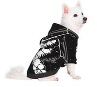 Salelf Astronaut Floating in Cosmos for Small Dog Hoodie for Winter Fall, Warm Polyester Puppy Clothes with Hood, Soft Cozy Dog Sweater for Small Breeds, Cold Weather Pet Apparel