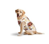 Salelf Autumn Turkey Dog Costume, All Season Harness, Soft Pure Cotton, Outerwear for Medium to Large Dogs, Outdoor Walking