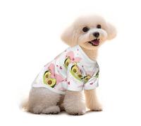 Salelf Avocado Lovers for Pure Cotton Pet T-Shirt for Dogs & Cats - Soft, Breathable Summer Tee or Sleeveless Vest, for Small Medium Breeds with Sensitive Skin