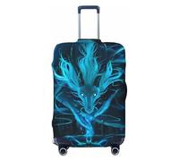 Salelf Awaken Your Inner Dragon for Luggage Cover Washable Elasticated Suitcase Covers TSA Approved Stylish Dust and Scratch Resistant Case Protector for Kids and Adults, Black, Small
