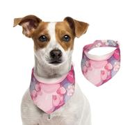 Salelf Axolotl Flower for Dog Bandana Adjustable - Quick Dry & Breathable Cotton, Cute Floral Pattern for Small Medium Large Dogs, Perfect for Holiday Photos