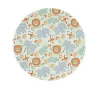Salelf Babies Hand Draw Animals for Round Mouse Pad with Stitched Edge Premium-Textured Waterproof Non-Slip Rubber Base Desktop Protection Mat Diameter 8.7 inches
