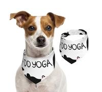 Salelf Be Calm Do Yoga for Dog Bandana Adjustable - Quick Dry & Breathable Cotton, Cute Floral Pattern for Small Medium Large Dogs, Perfect for Holiday Photos