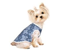 Salelf Beautiful Leaf Denim for Dog Shirts Elastic Soft Dog T-Shirts Breathable Pet Clothes Spring Summer Pet Apparel Tee Shirt for Puppy Kitty Cats Small Medium Dogs
