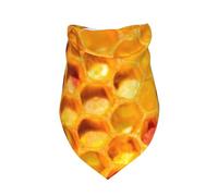 Salelf Bees on Hive Honeycomb Dog Bandana Premium Durable Triangle Scarf -1 PackWashable Make Your Pooch Stand Out Dog Bandana Suitable for Neutral Large Dogs
