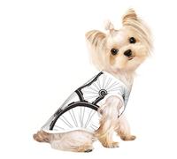 Salelf Bicycle Wheel Pattern for Dog Shirts Elastic Soft Dog T-Shirts Spring Summer Pet Clothes Breathable Pet Apparel Tee Shirt for Puppy Kitty Cats Small Medium Dogs