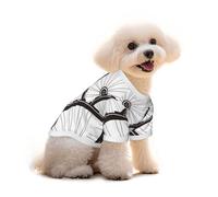 Salelf Bicycle Wheel Pattern for Pure Cotton Pet T-Shirt for Dogs & Cats - Soft, Breathable Summer Tee or Sleeveless Vest, for Small Medium Breeds with Sensitive Skin