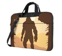 Salelf Bigfoot Silhouette for 360 Protection Laptop Bag for 13-15.6 Inch, Business Messenger Briefcase, Black, 14 inch